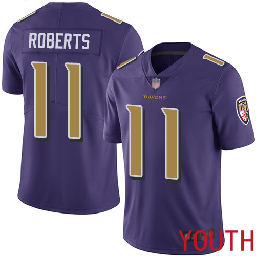 Baltimore Ravens Limited Purple Youth Seth Roberts Jersey NFL Football #11 Rush Vapor Untouchable->baltimore ravens->NFL Jersey